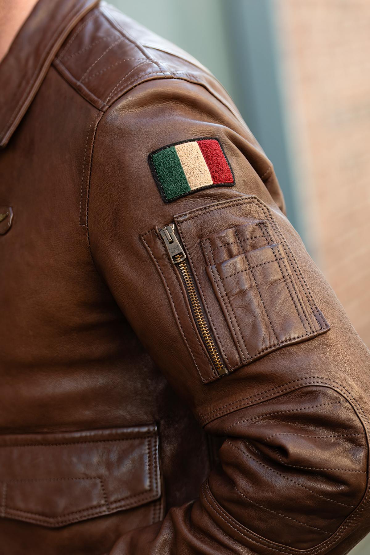 Herren Jacke Aeronautica Militare PN0963U100839 00048 TABACCO — Ansicht 5