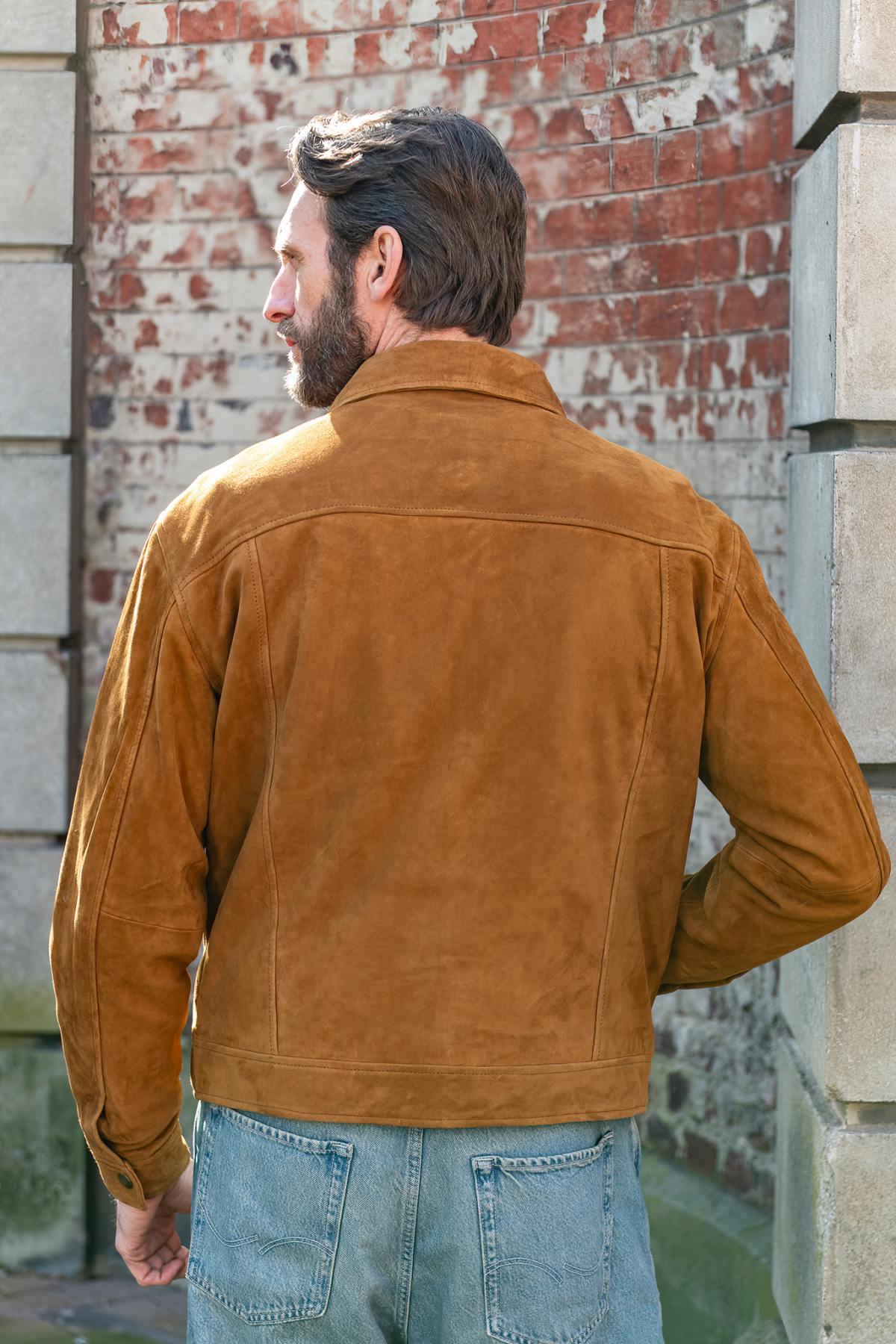 Giacche Uomo Daytona MARILUPA GOAT SUEDE COGNAC — vista 4