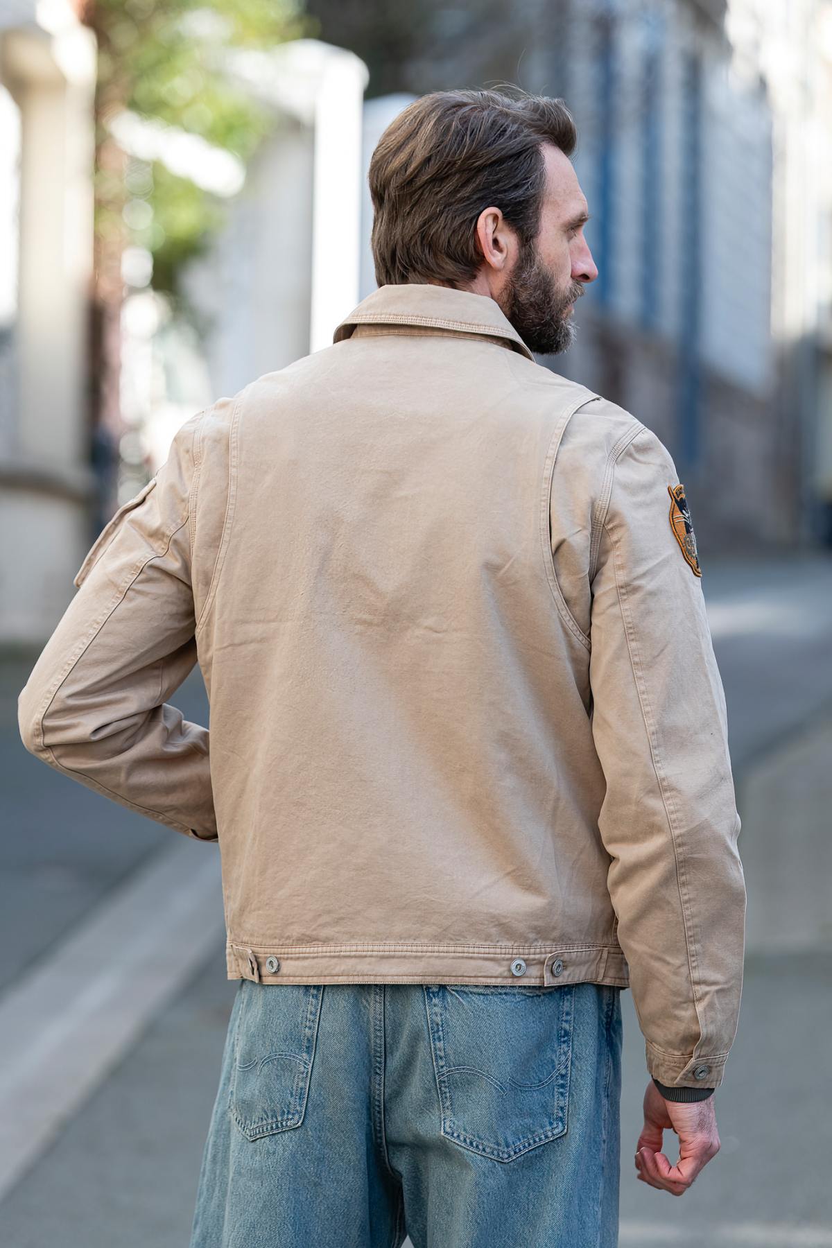 Herren Jacke Schott DALLIN TAUPE — Ansicht 3