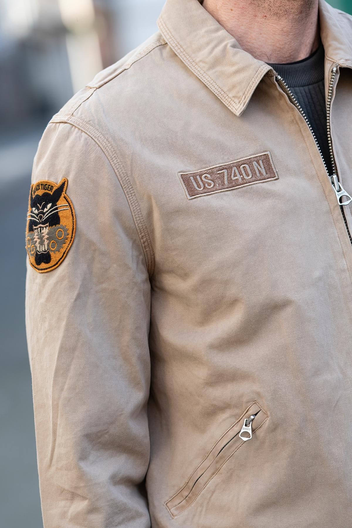Herren Jacke Schott DALLIN TAUPE — Ansicht 4