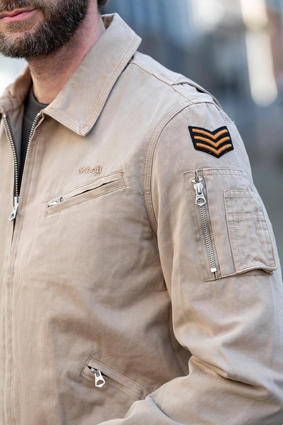 Herren Jacke Schott DALLIN TAUPE — Ansicht 5