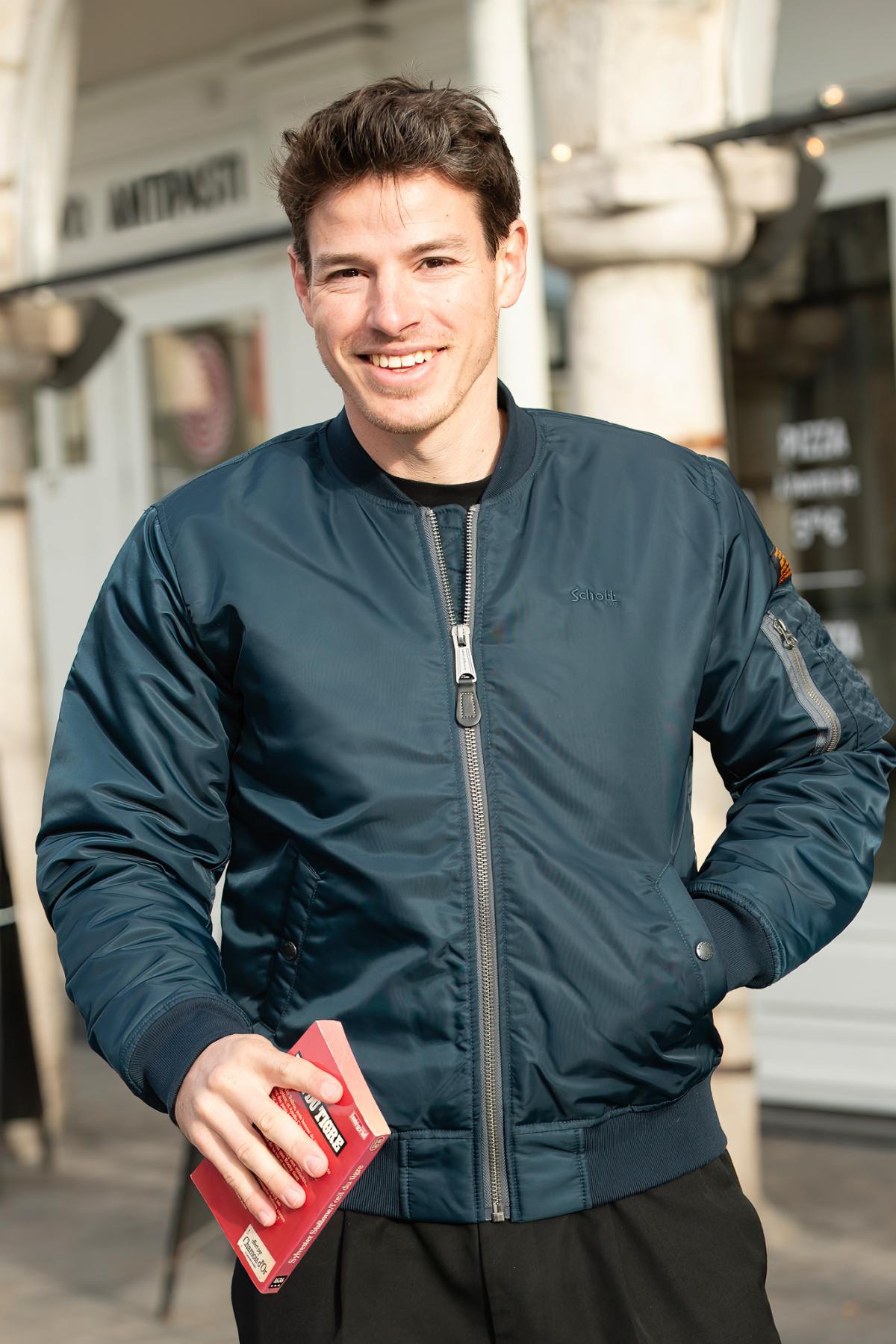 Chaqueta Hombre Schott JET17 NAVY — vista 6