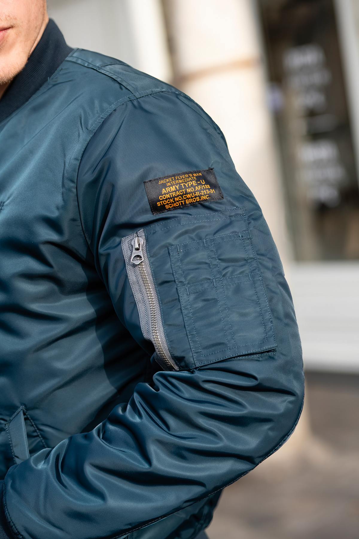Chaqueta Hombre Schott JET17 NAVY — vista 5