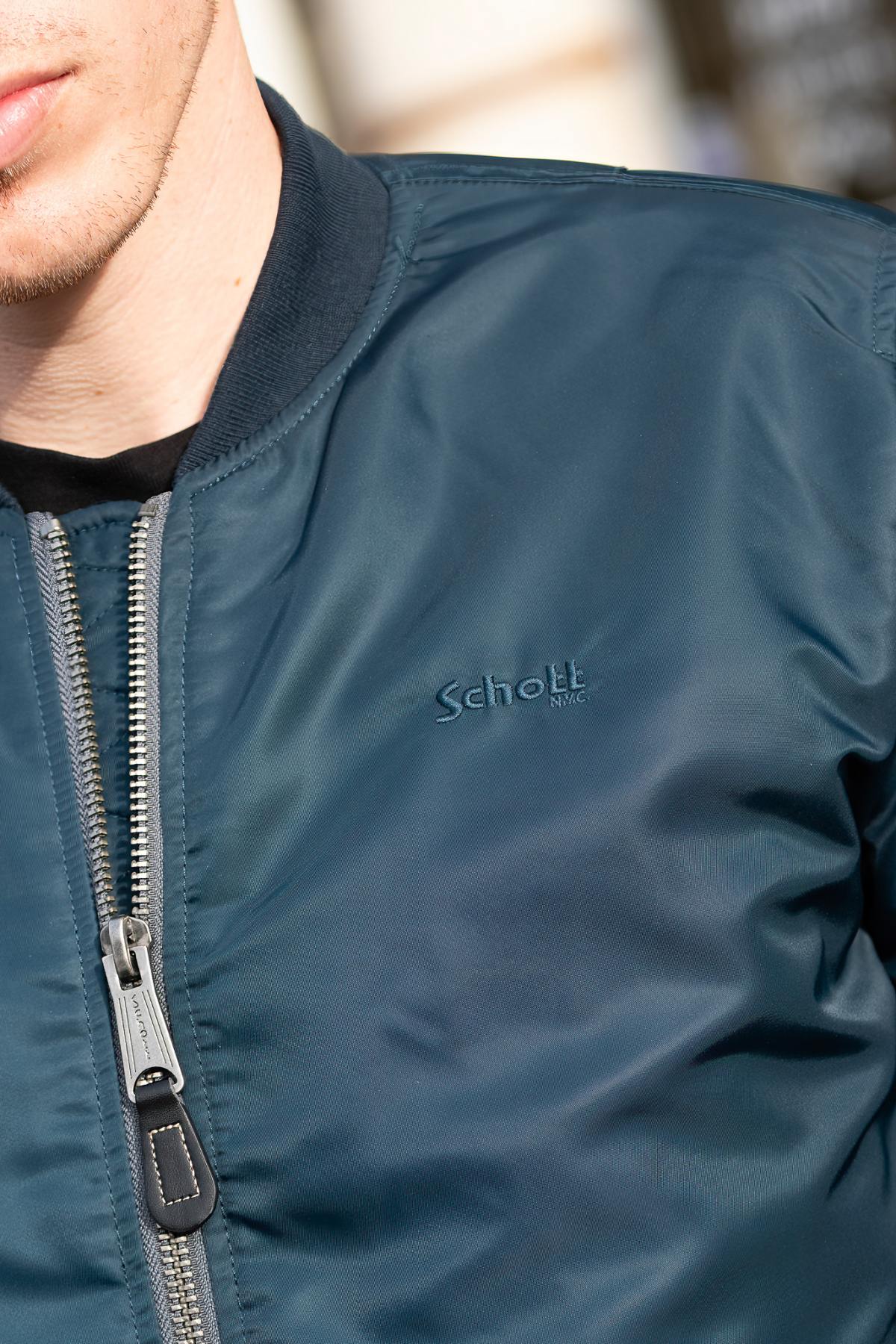 Chaqueta Hombre Schott JET17 NAVY — vista 3