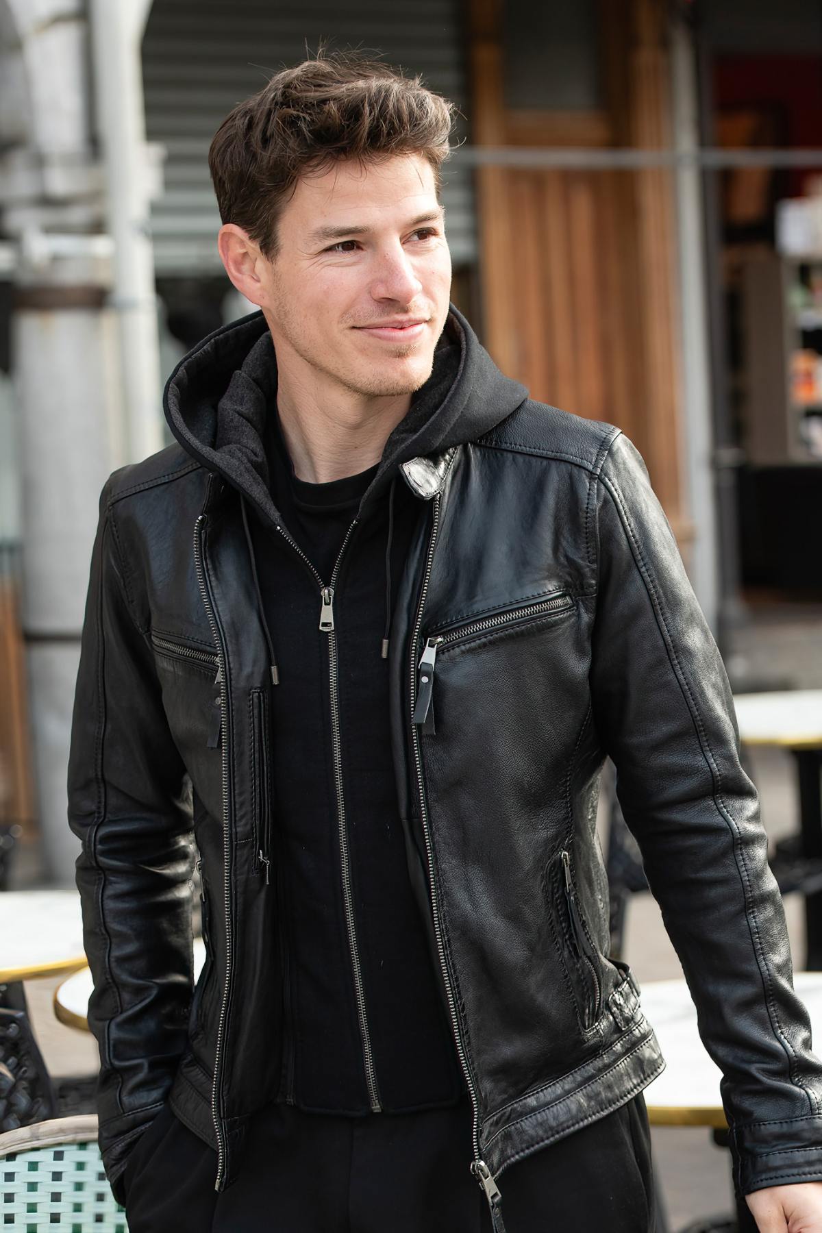 Chaqueta Hombre Cityzen KANSAS HOOD BLACK — vista 5