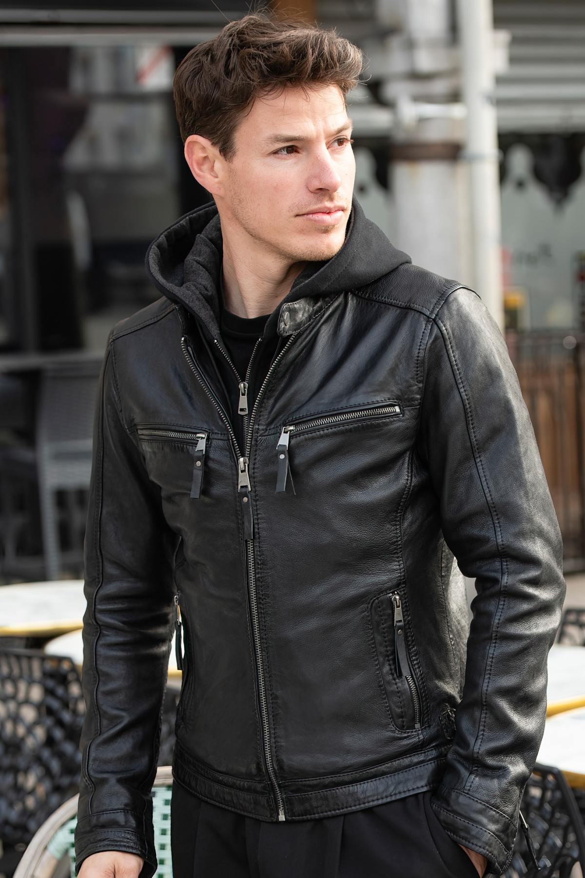 Chaqueta Hombre Cityzen KANSAS HOOD BLACK — vista 2