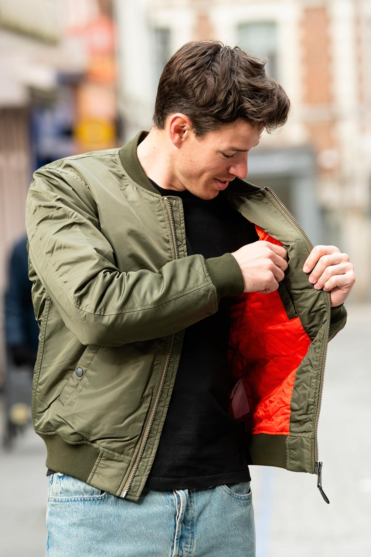 Giacche Uomo Schott JET17 KAKI — vista 6