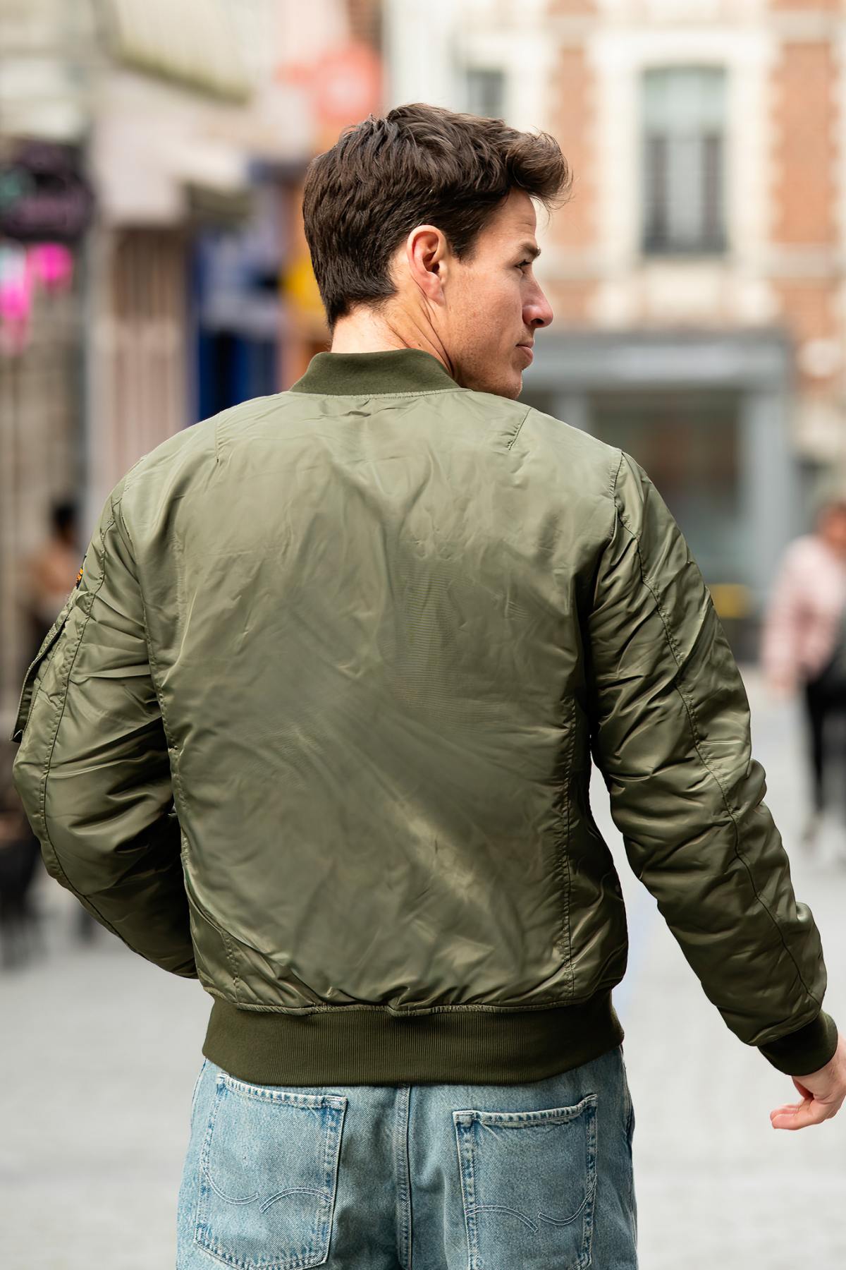 Giacche Uomo Schott JET17 KAKI — vista 3