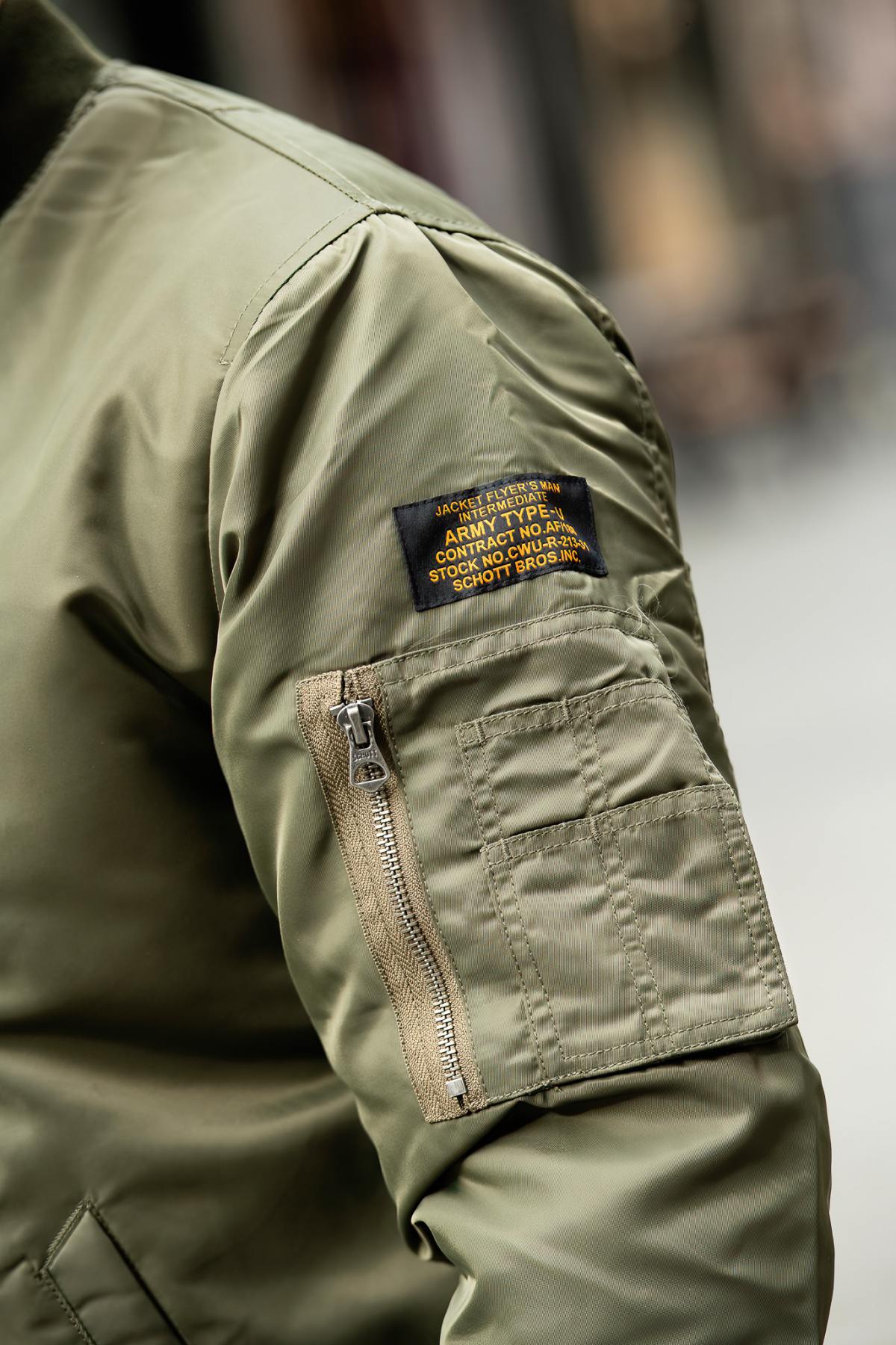 Giacche Uomo Schott JET17 KAKI — vista 5