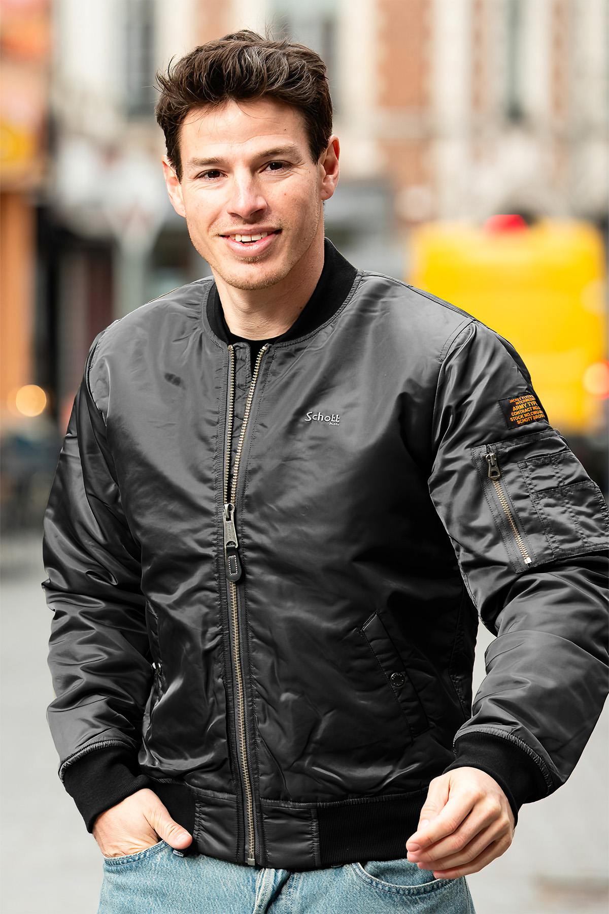 Chaqueta Hombre Schott JET17 BLACK — vista 2