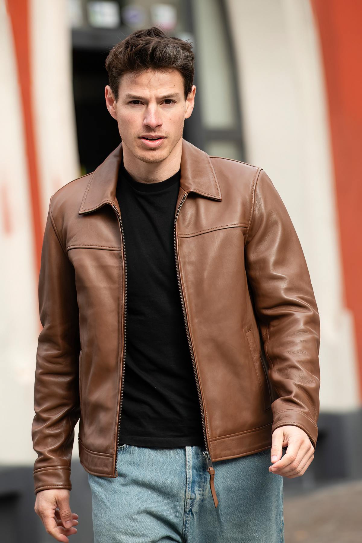 Herren Jacke Serge Pariente BALBAO CINAMON — Ansicht 1