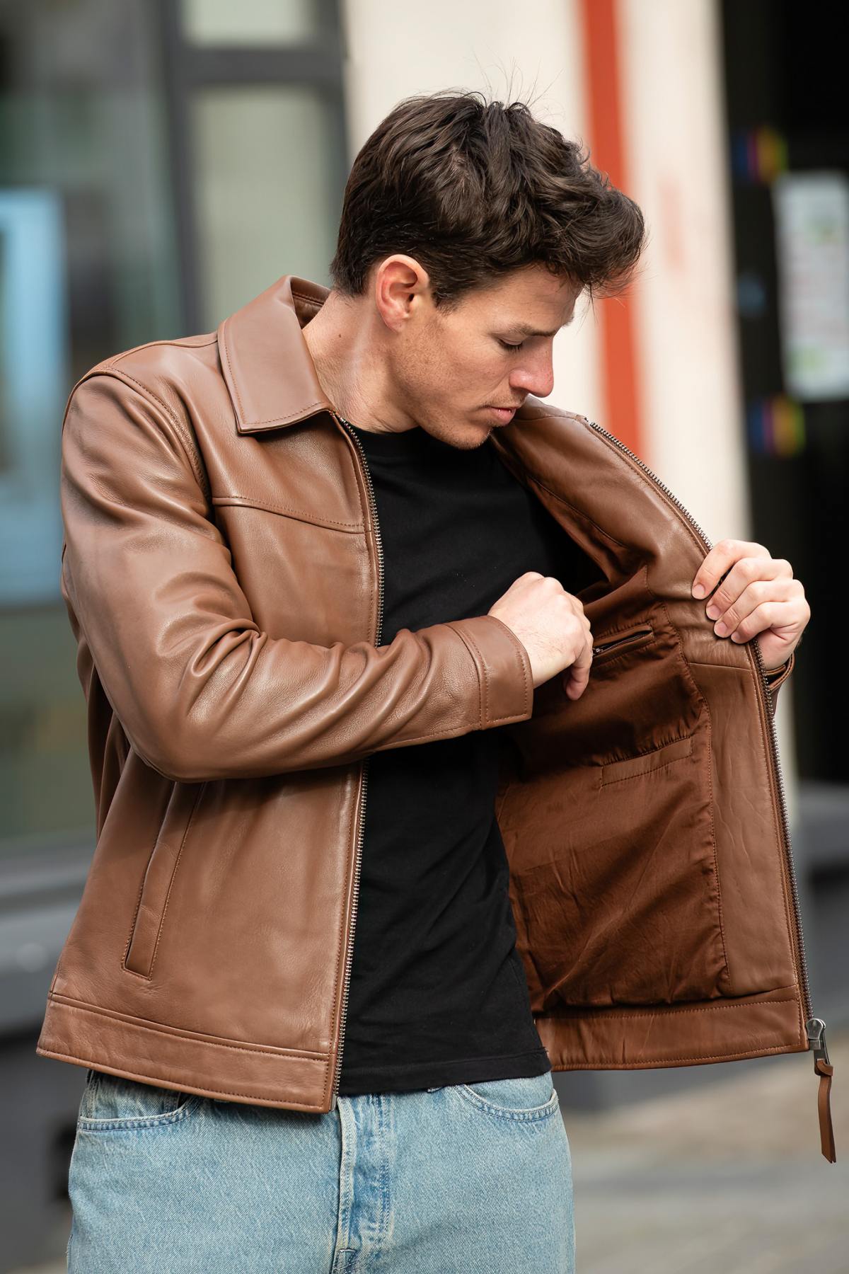 Herren Jacke Serge Pariente BALBAO CINAMON — Ansicht 7