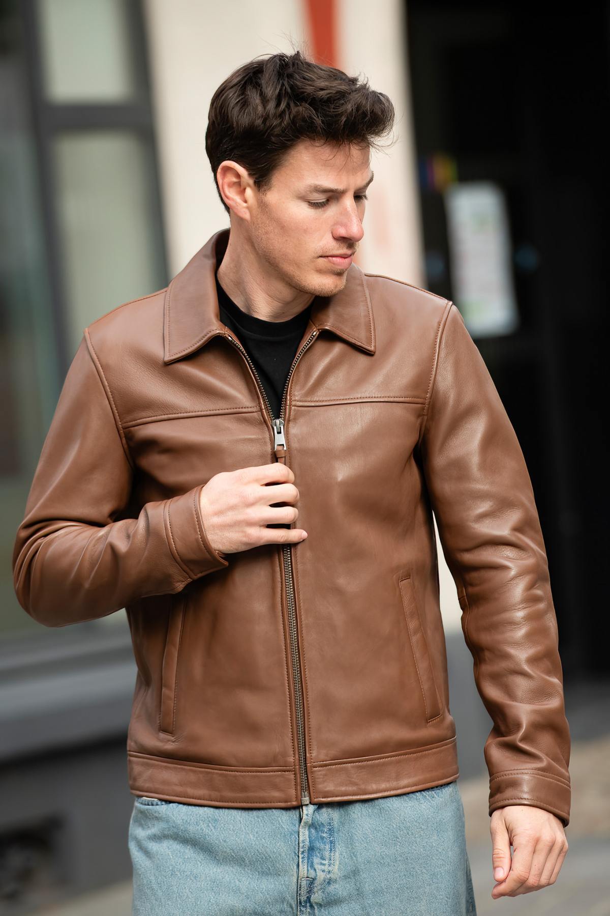Herren Jacke Serge Pariente BALBAO CINAMON — Ansicht 2
