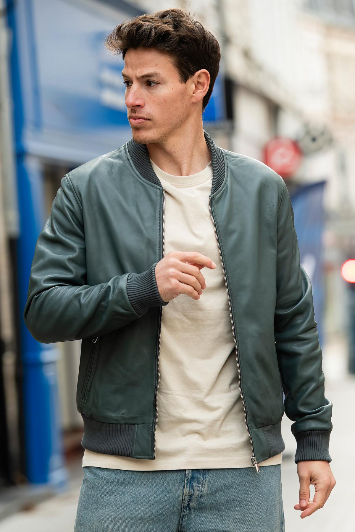 Herren Jacke Serge Pariente BONBON OPAL BLUE — Ansicht 4