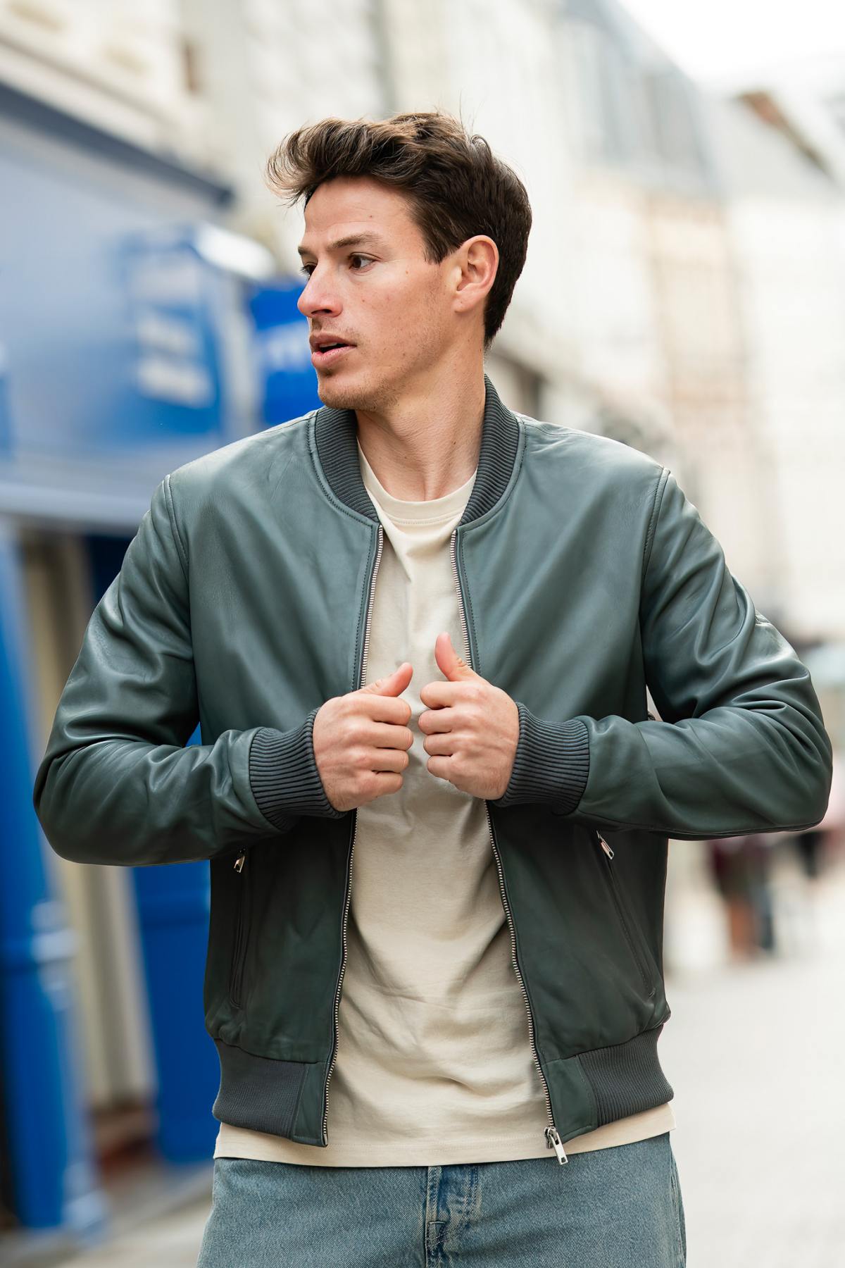 Herren Jacke Serge Pariente BONBON OPAL BLUE — Ansicht 7