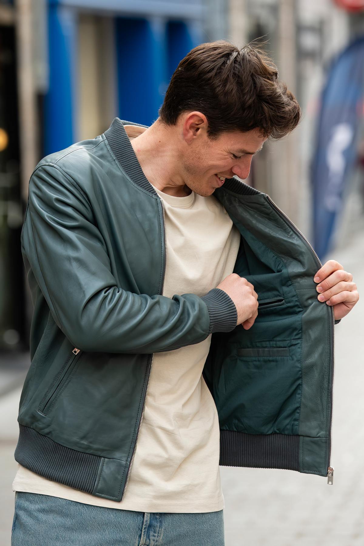 Herren Jacke Serge Pariente BONBON OPAL BLUE — Ansicht 6