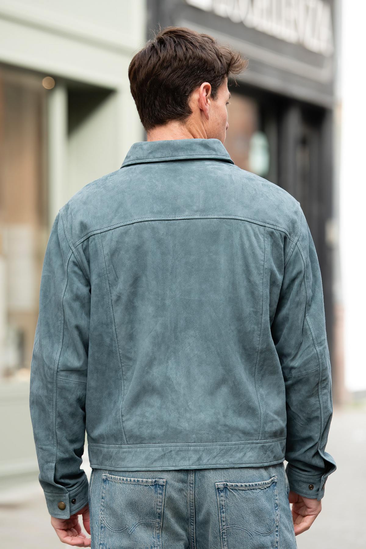 Giacche Uomo Daytona MARILUPA GOAT SUEDE BASALT — vista 4