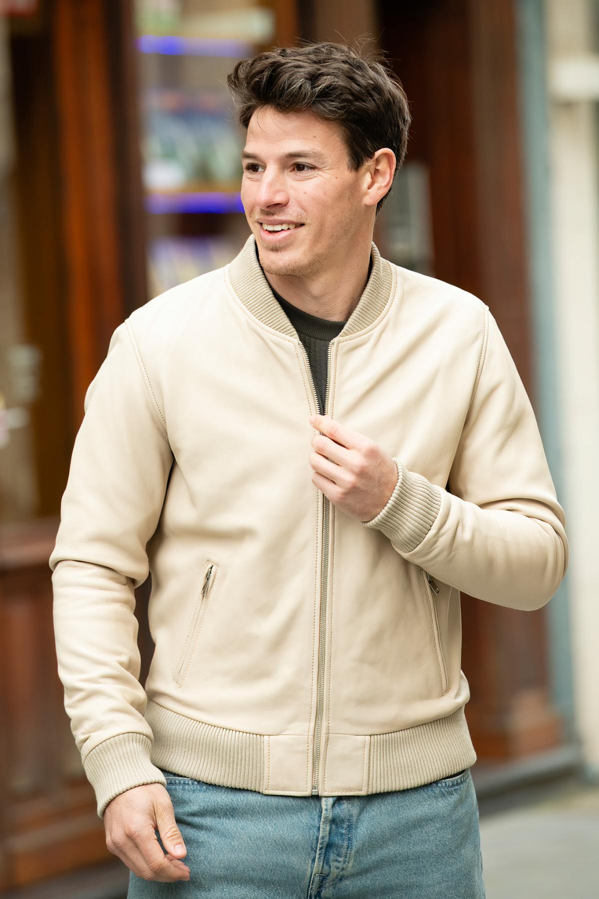 Herren Jacke Serge Pariente BONBON RAW WOOL — Ansicht 3