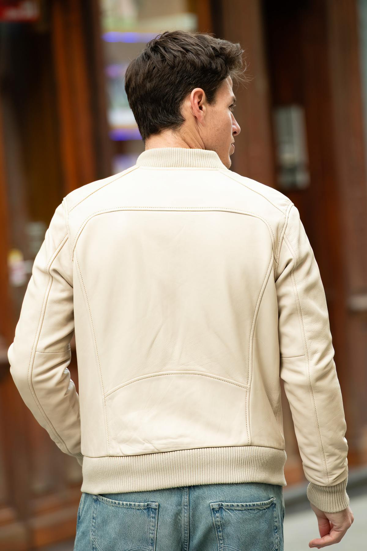 Herren Jacke Serge Pariente BONBON RAW WOOL — Ansicht 4
