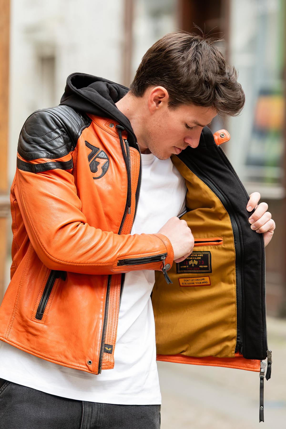 Chaqueta Hombre Daytona DODDS HOOD LAMB VITA BURNT ORANGE — vista 6