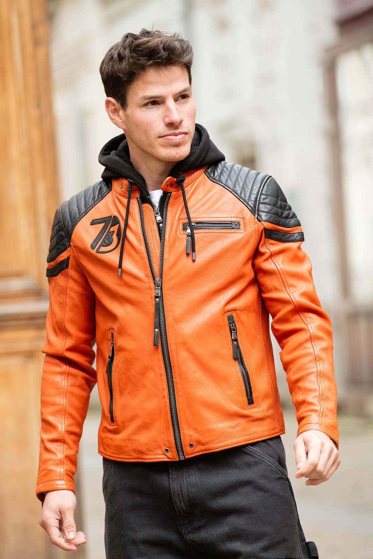 Chaqueta Hombre Daytona DODDS HOOD LAMB VITA BURNT ORANGE — vista 3