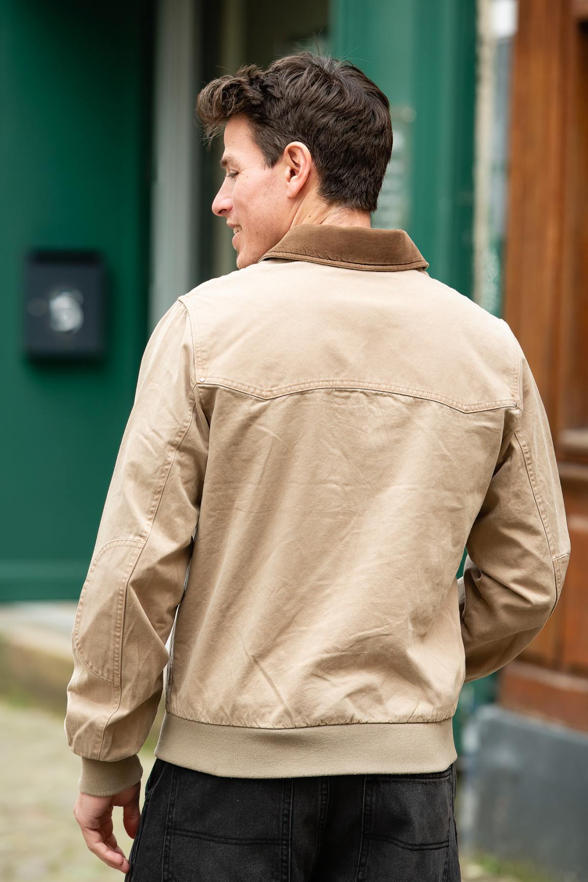 Herren Jacke Schott CHALK TAUPE — Ansicht 4
