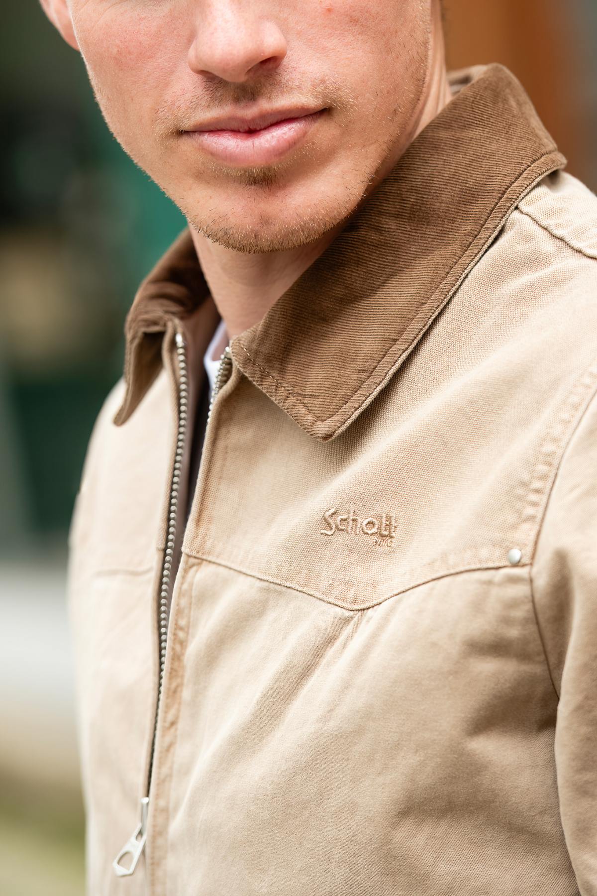 Herren Jacke Schott CHALK TAUPE — Ansicht 2
