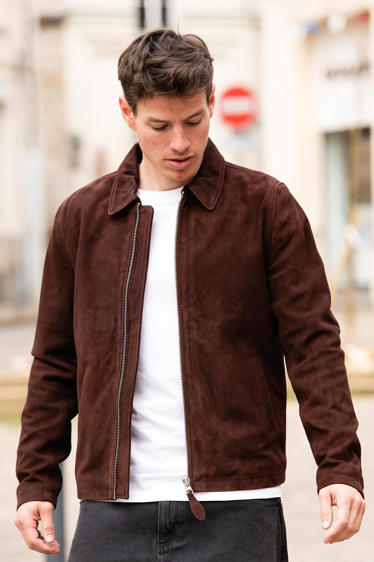 Herren Jacke Schott LCCLASSICS DARK BROWN — Ansicht 6