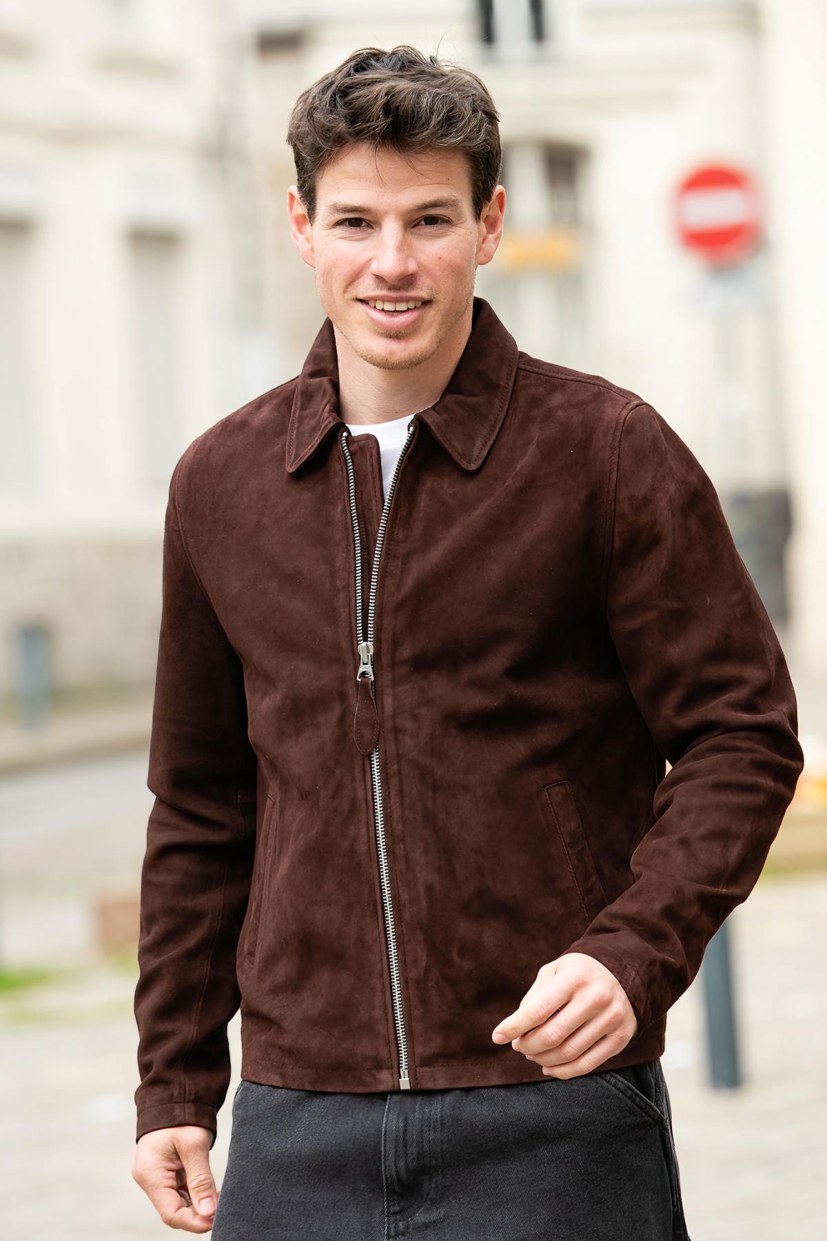 Herren Jacke Schott LCCLASSICS DARK BROWN — Ansicht 2