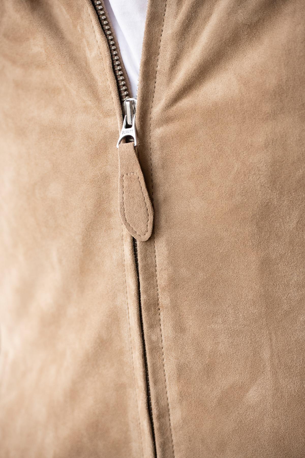 Giacche Uomo Schott LC300 DARK BEIGE — vista 7