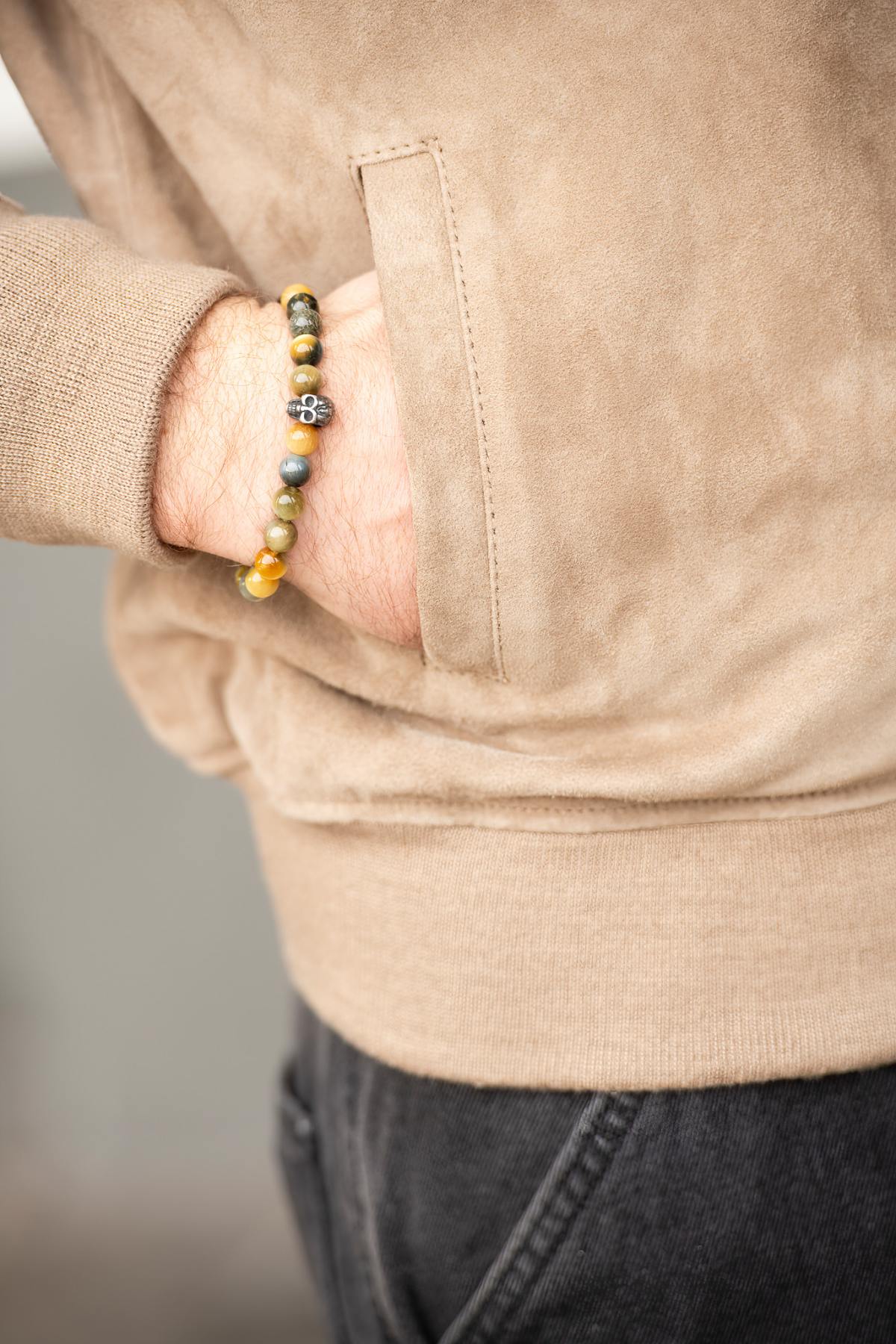 Giacche Uomo Schott LC300 DARK BEIGE — vista 5