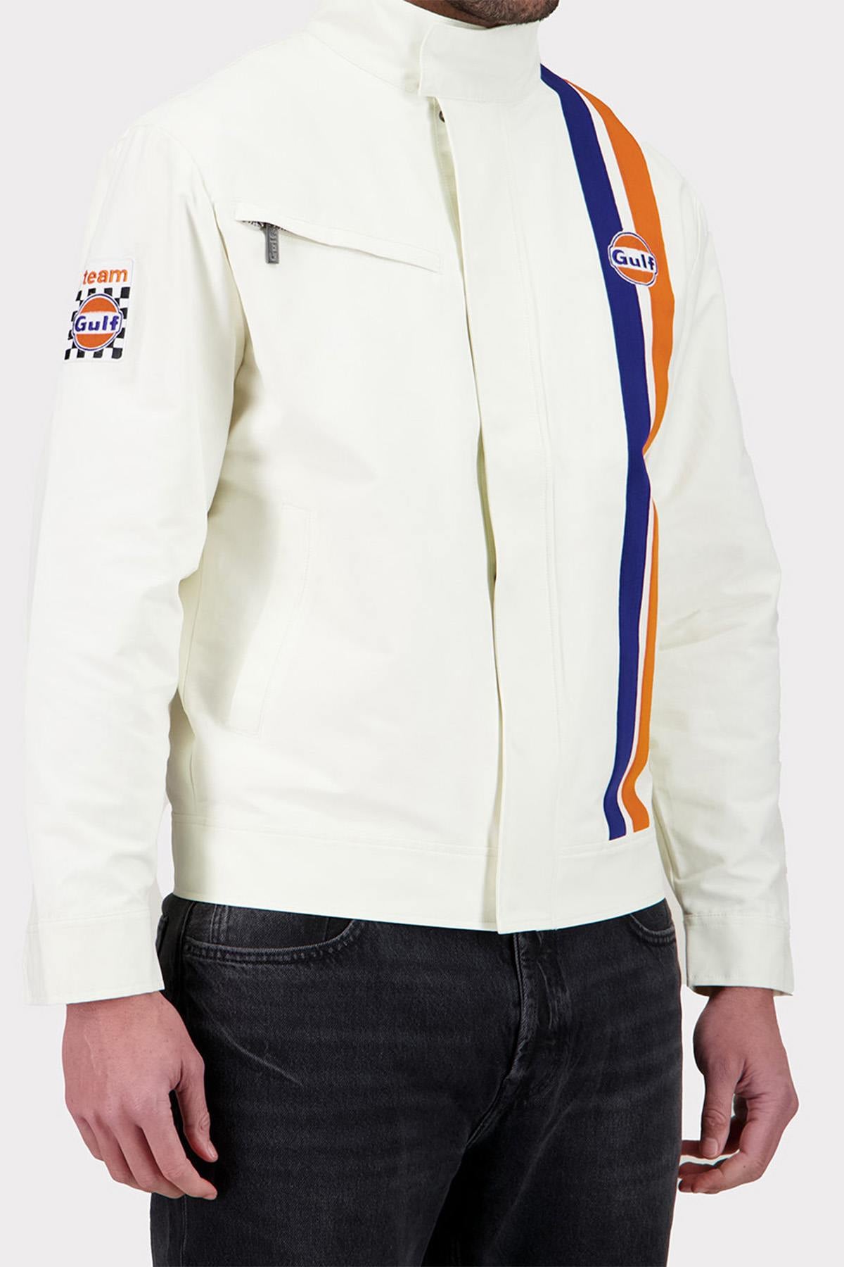Giacche Uomo Gulf VESTE JAM03-003 CREAM WHITE — vista 3