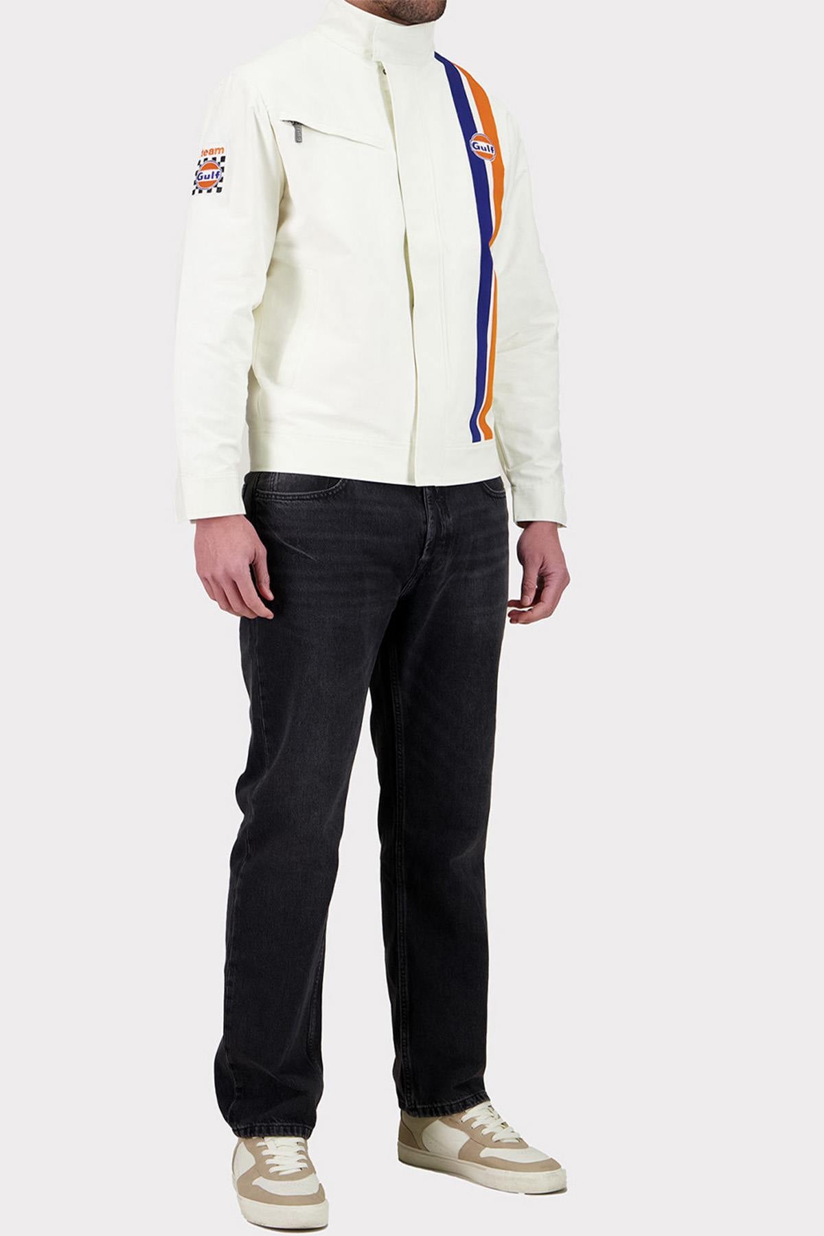 Giacche Uomo Gulf VESTE JAM03-003 CREAM WHITE — vista 2