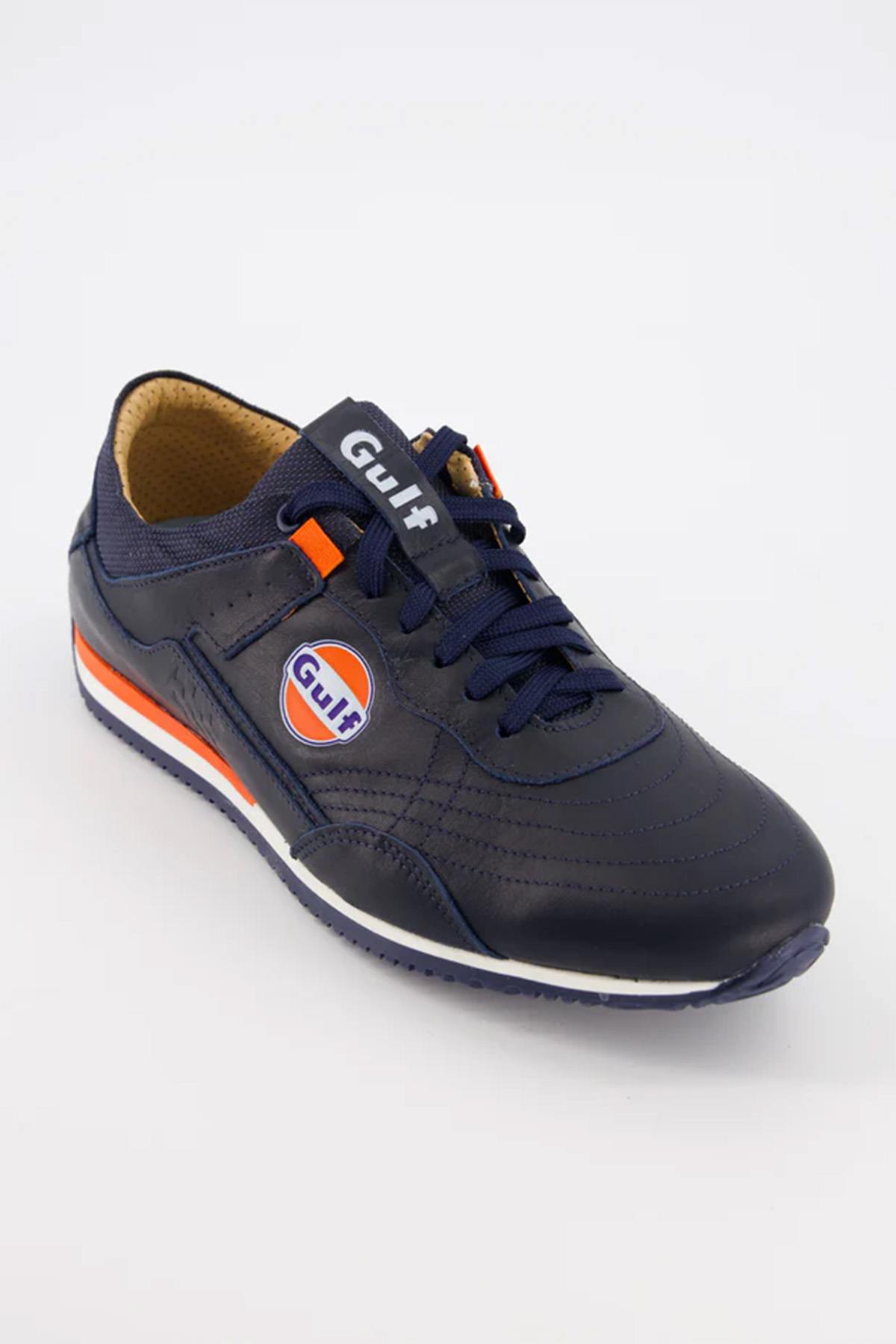 Baskets En Cuir Homme Gulf SNEAKERS FWM04-100 NAVY — vue 2