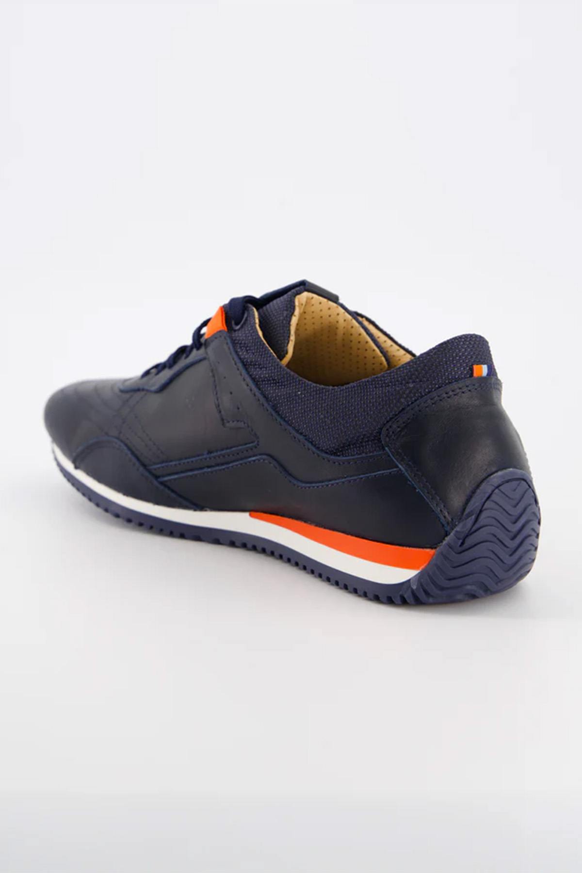Baskets En Cuir Homme Gulf SNEAKERS FWM04-100 NAVY — vue 3