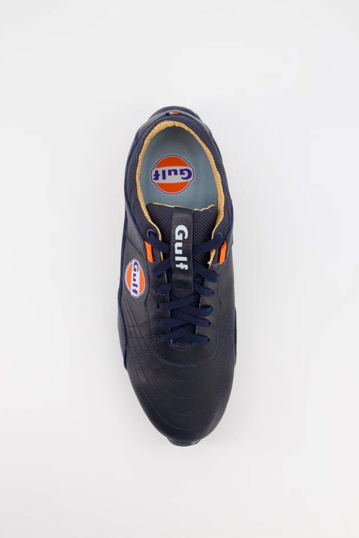 Baskets En Cuir Homme Gulf SNEAKERS FWM04-100 NAVY — vue 4
