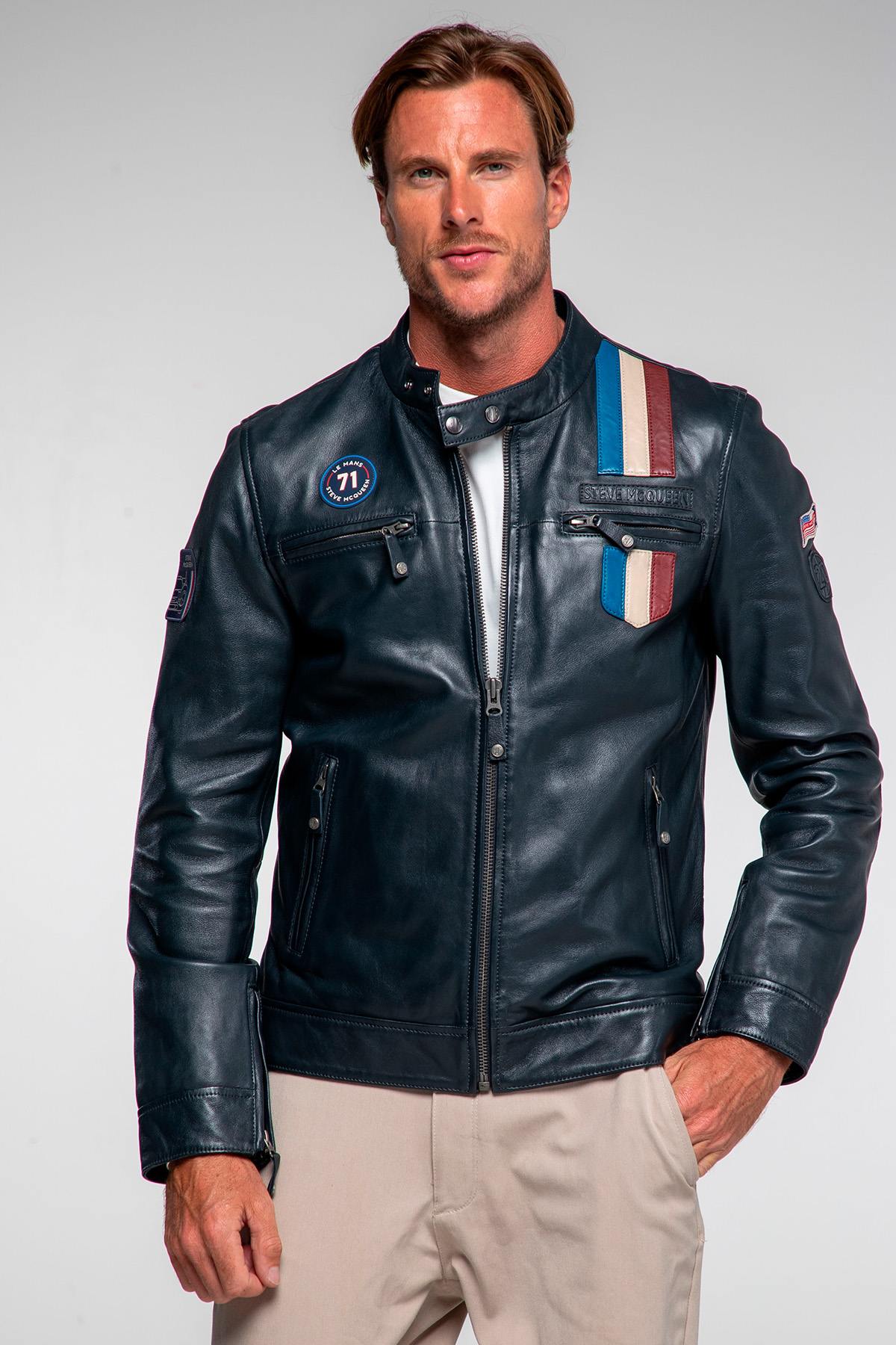 Herren Jacke Steve Mcqueen AUSTIN NAVY — Ansicht 2