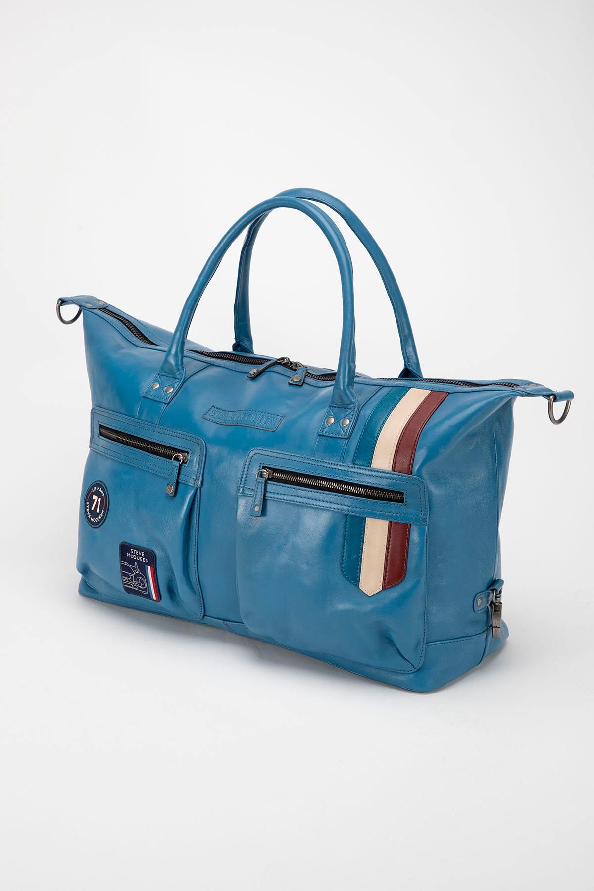 Bolsos Hombre Steve Mcqueen SEATTLE BAG 48H CAPTAIN BLUE — vista 3