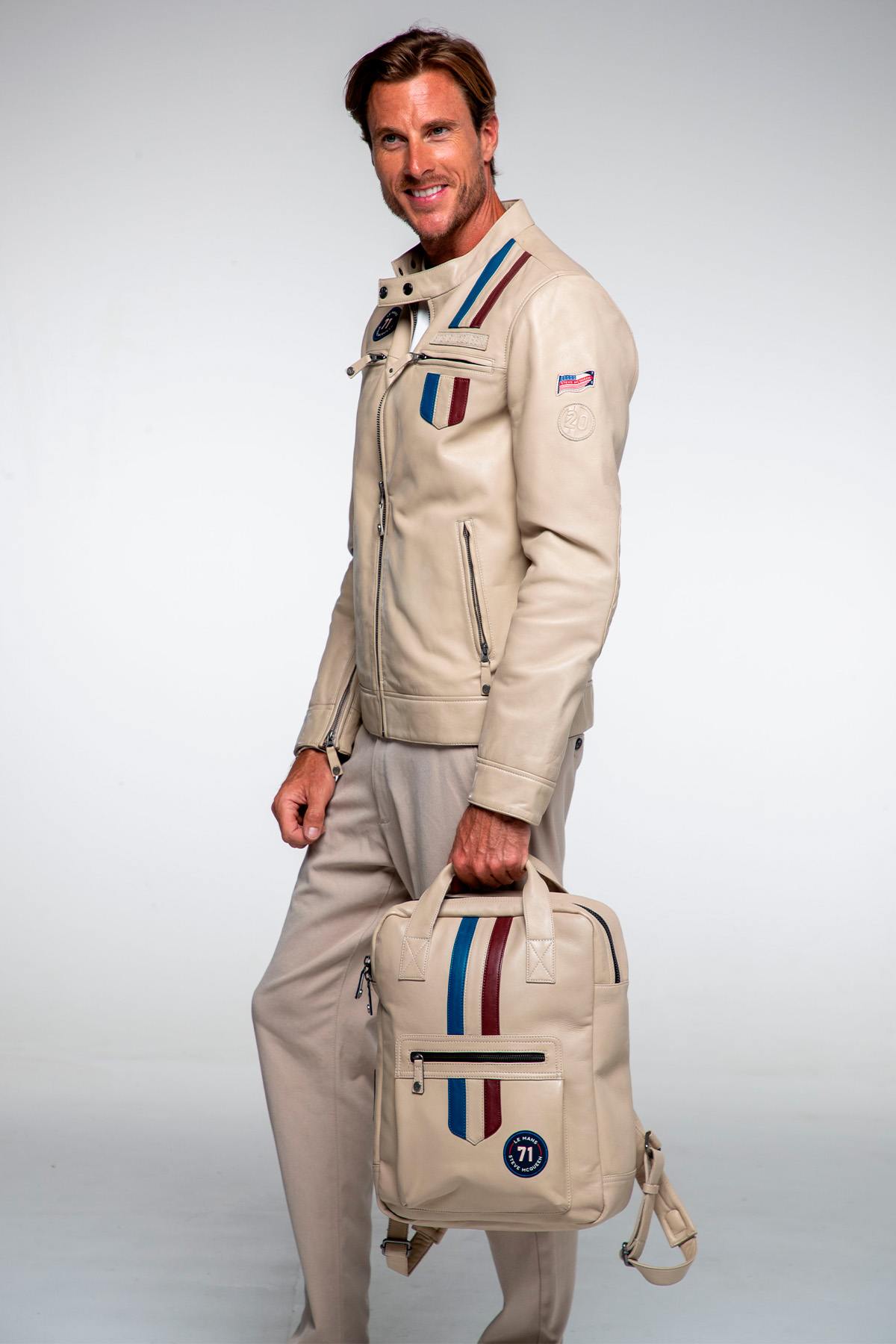 Herren Taschen Steve Mcqueen TEXAS BACKPACK ECRU — Ansicht 4