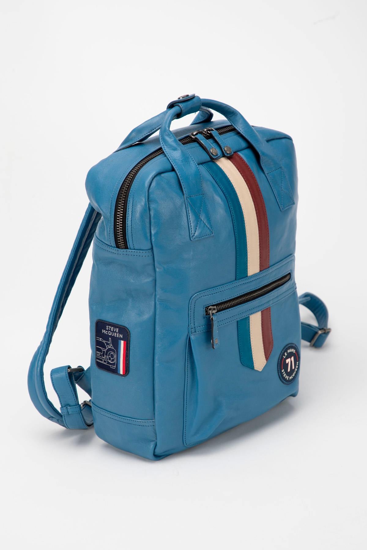 Bolsos Hombre Steve Mcqueen TEXAS BACKPACK CAPTAIN BLUE — vista 2
