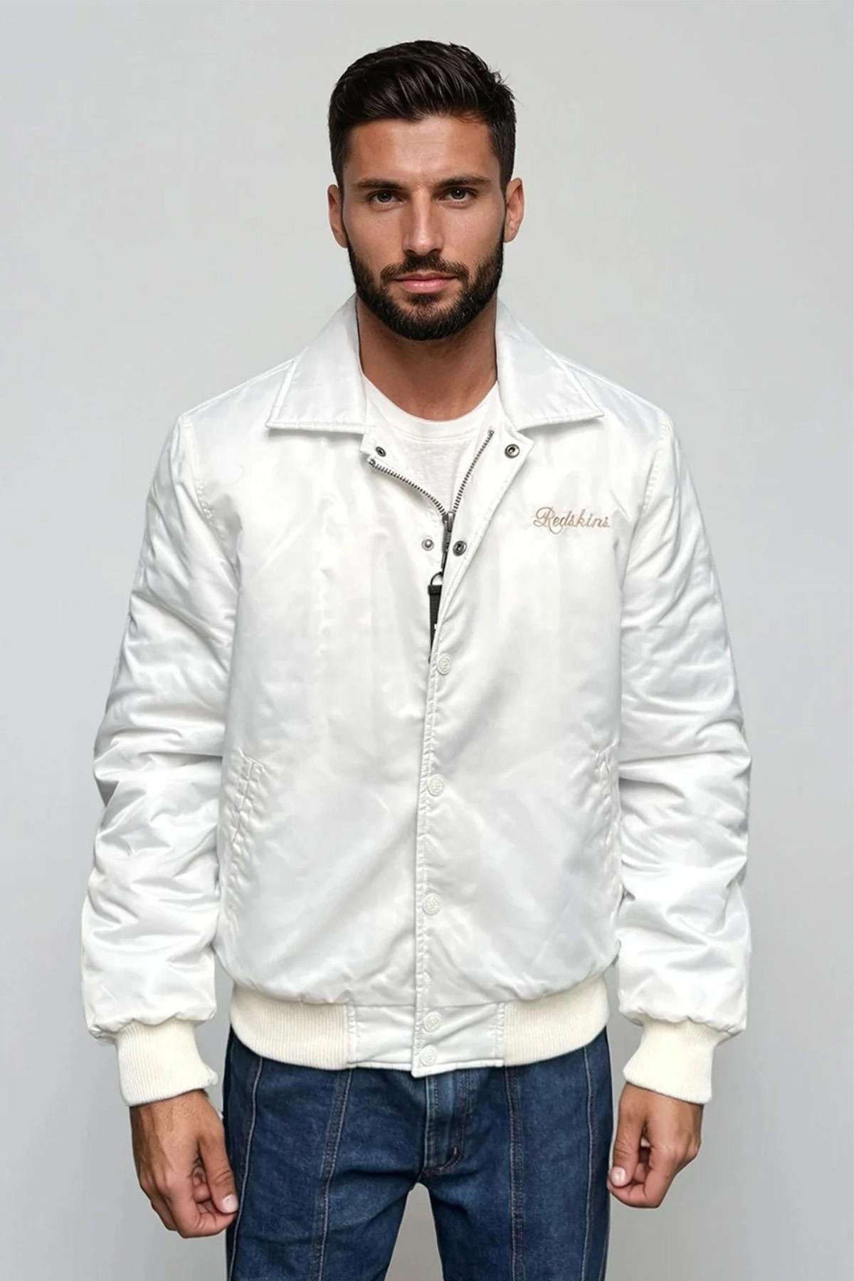 Herren Jacke Redskins DRAGON FIGHTER WHITE — Ansicht 4