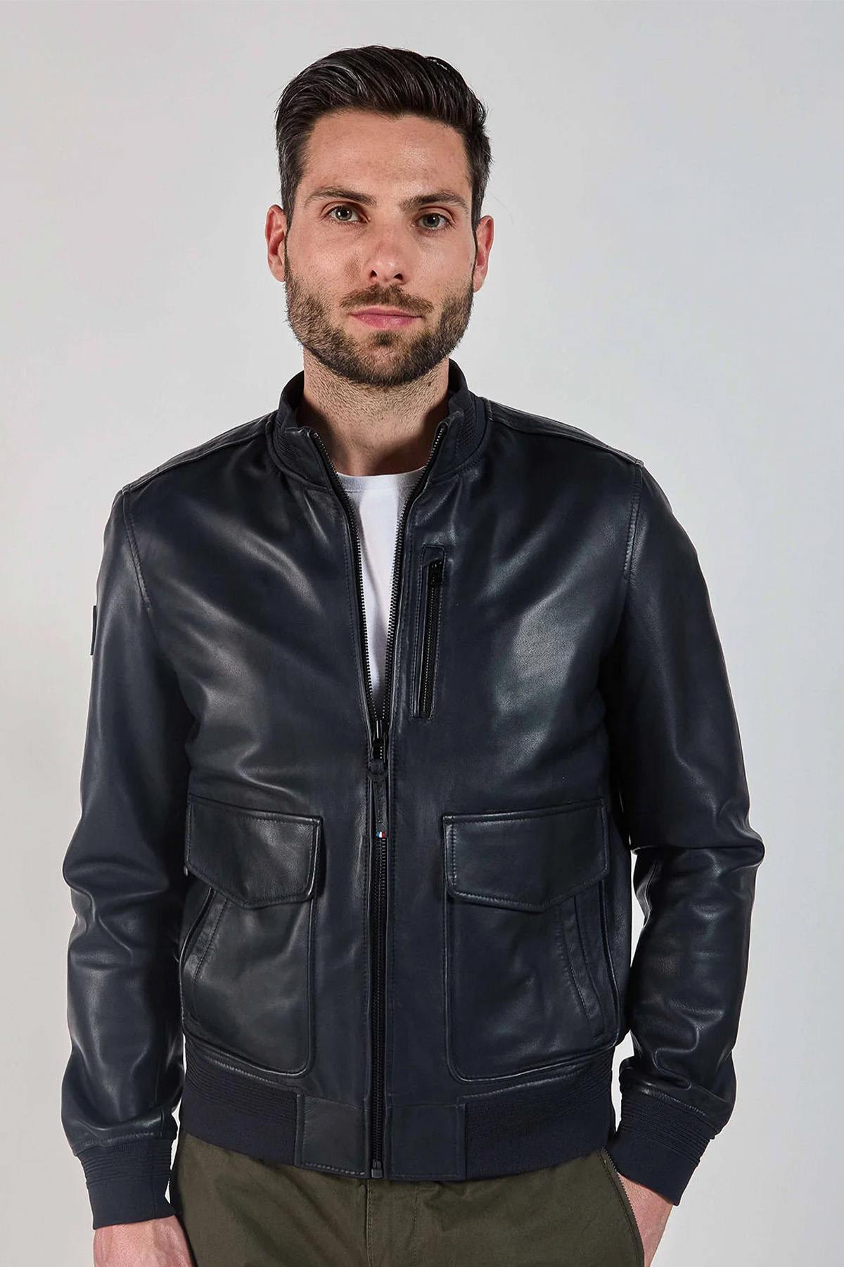 Giacche Uomo Patrouille De France FURTIF NAPOLI NAVY BLUE — vista 1