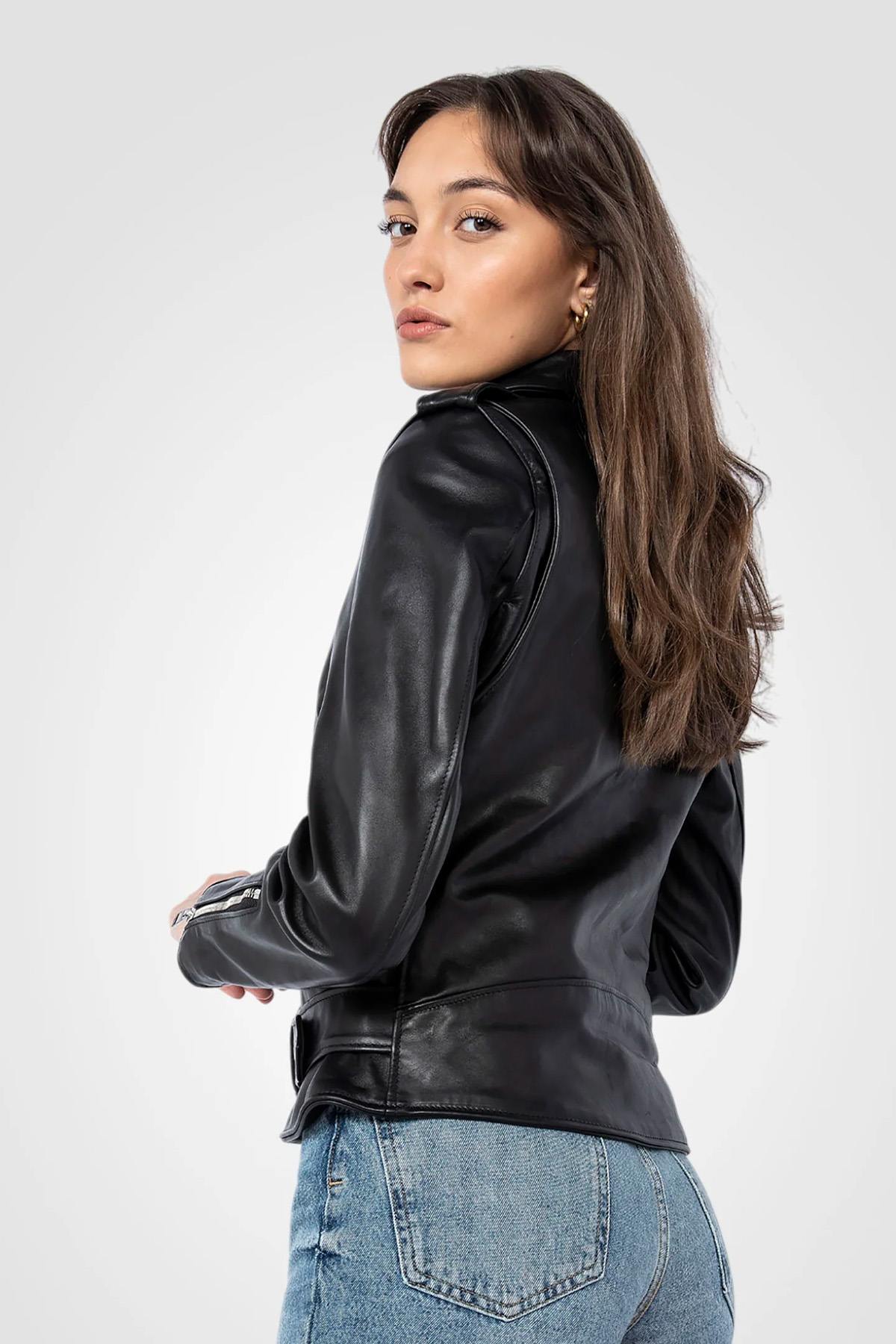 Blouson Femme Schott 137W BLACK — vue 5