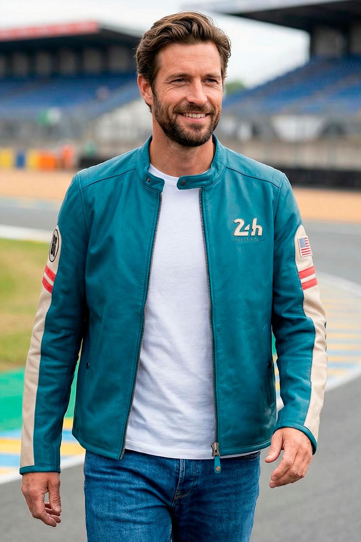 Herren Jacke Steve Mcqueen COLIN BLEU MALLARD — Ansicht 1