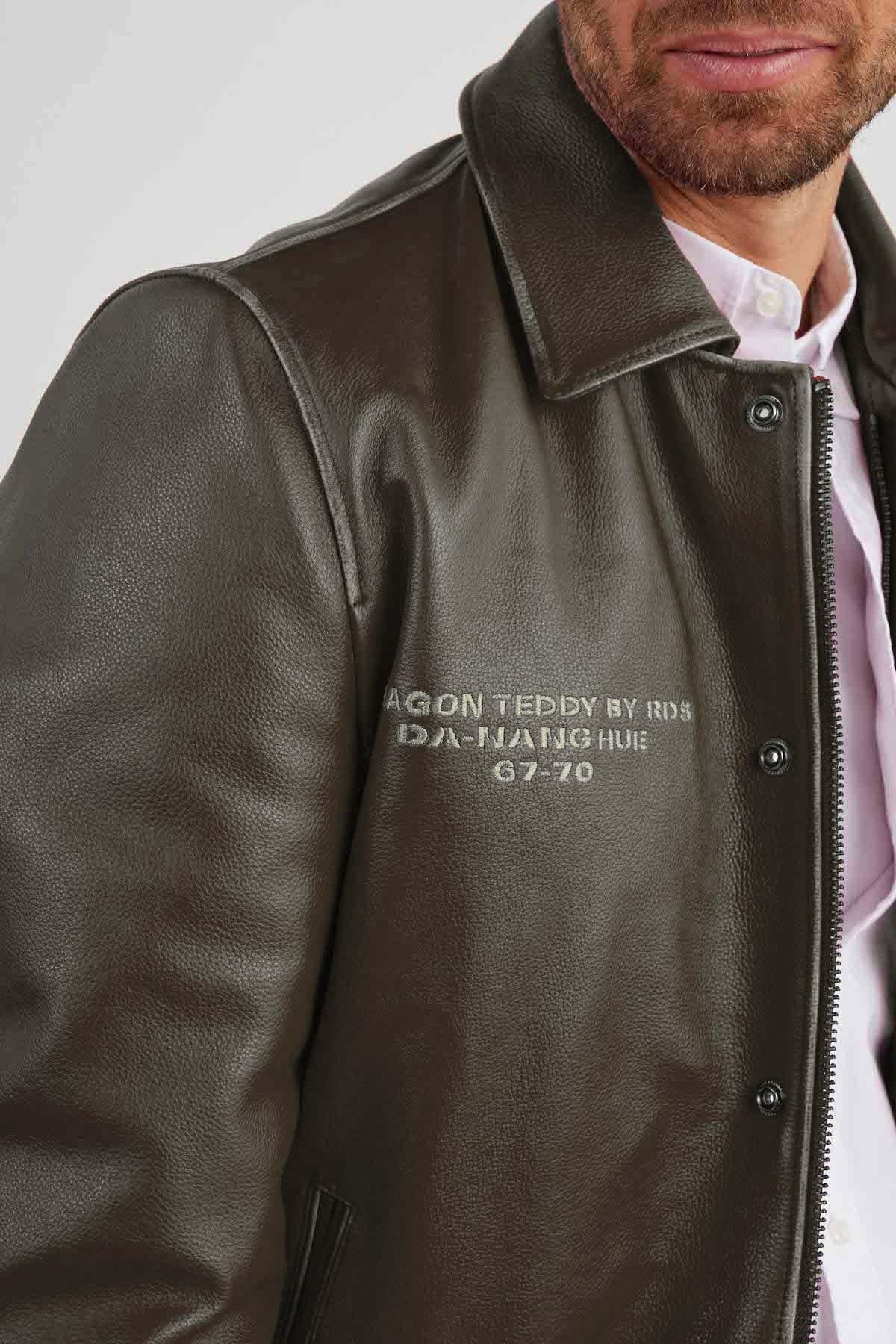 Chaqueta Hombre Redskins DRAGON COHIBA KAKI — vista 3