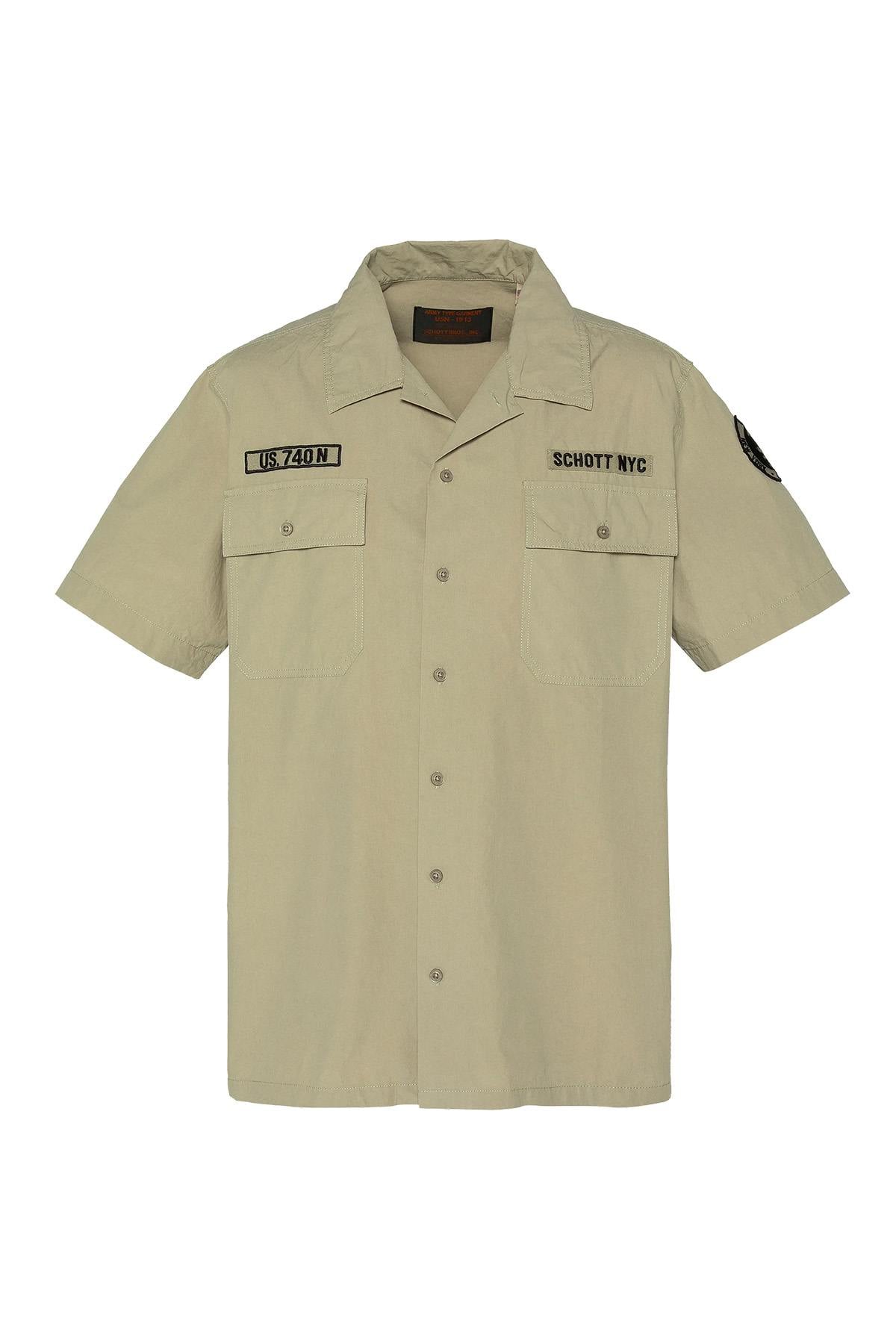 Camisa Hombre Schott SHBACTONMC SAGE KAKI — vista 1