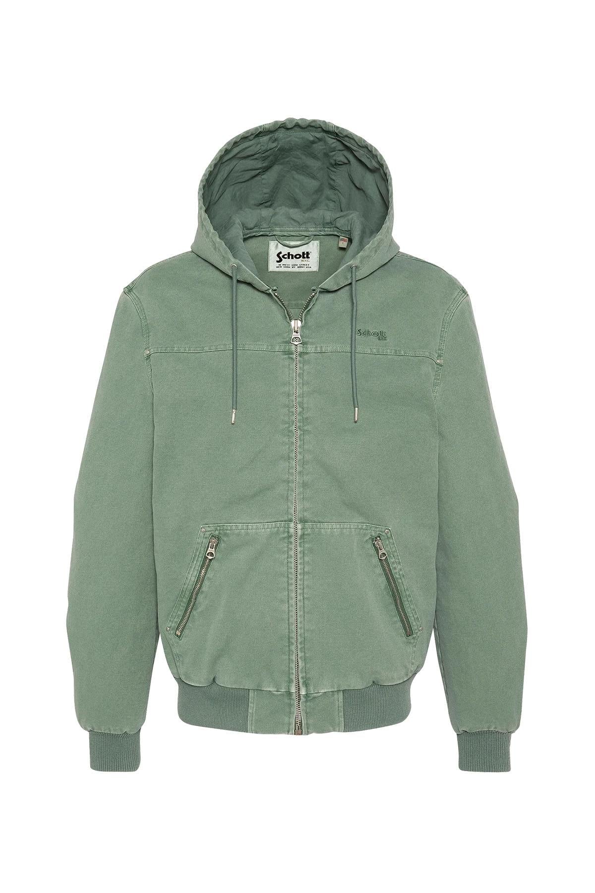 Herren Jacke Schott CADEN SMOKE GREEN — Ansicht 5