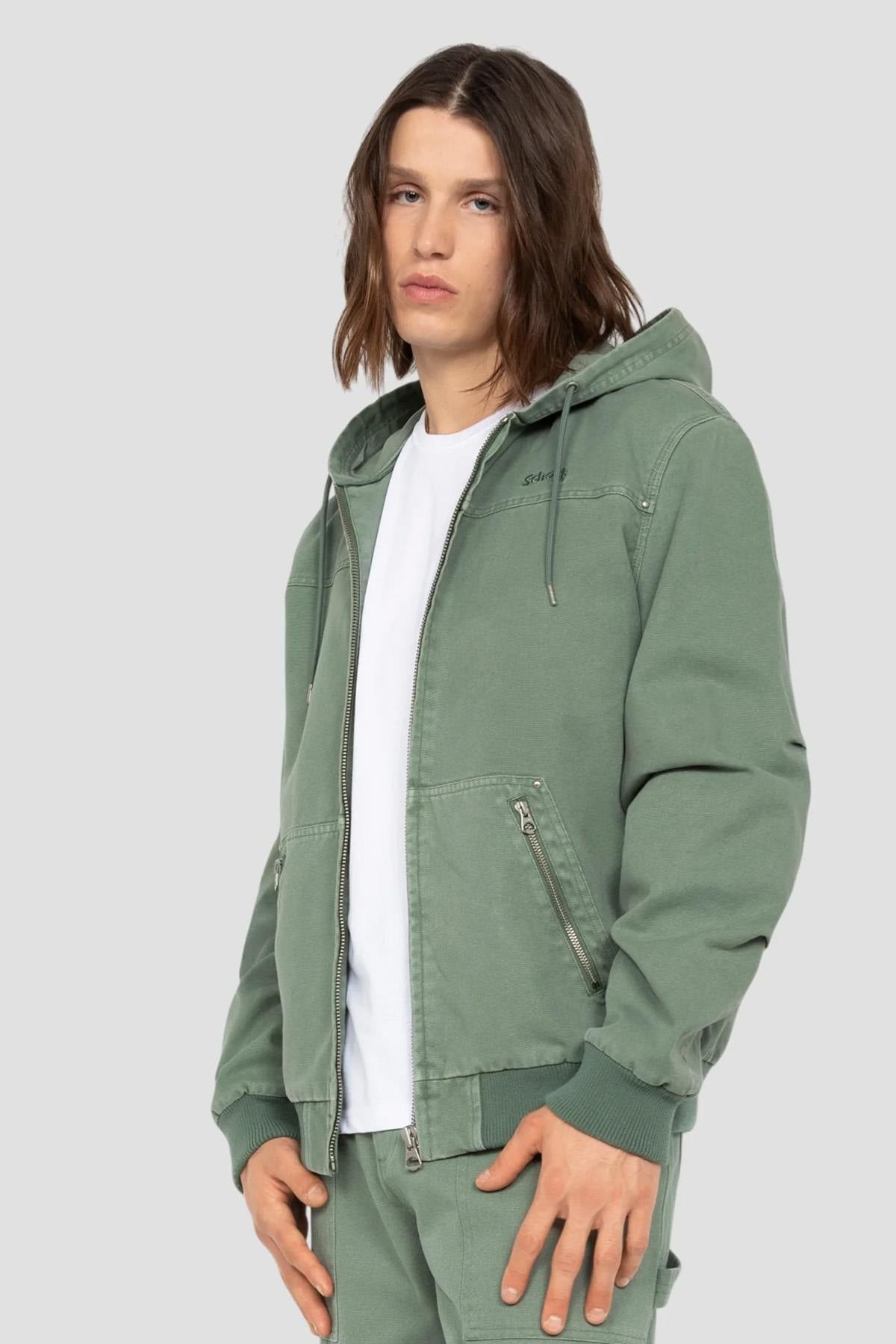 Herren Jacke Schott CADEN SMOKE GREEN — Ansicht 3
