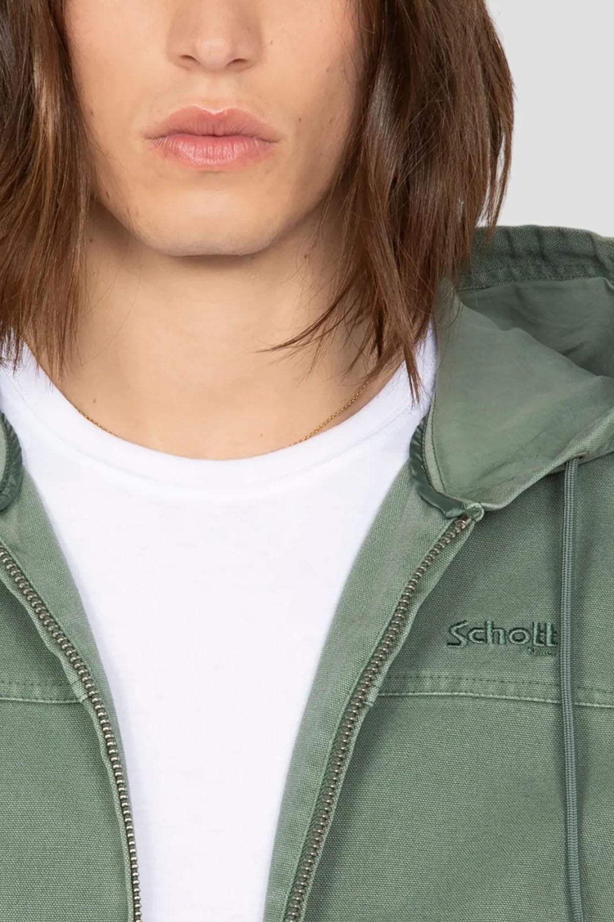Herren Jacke Schott CADEN SMOKE GREEN — Ansicht 4