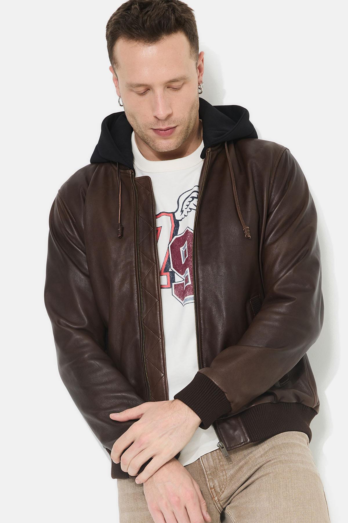Giacche Uomo Chevignon DJIBRIL CUIR COGNAC — vista 1